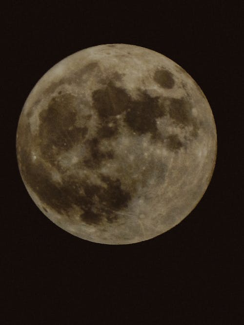 Close-Up Shot of a Full Moon