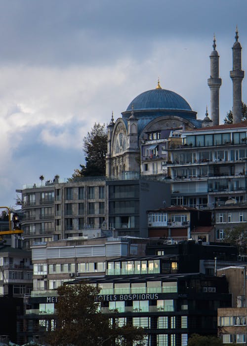 Mosque Among Buildings in Istanbul 