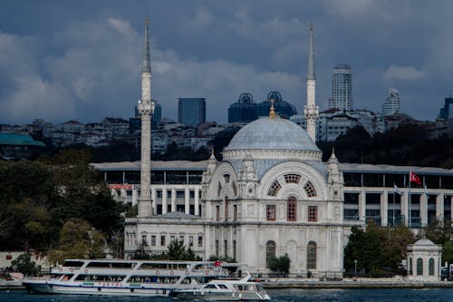 Mosque with Minarets, Ortakoy Mosque, Istanbul, Turkey