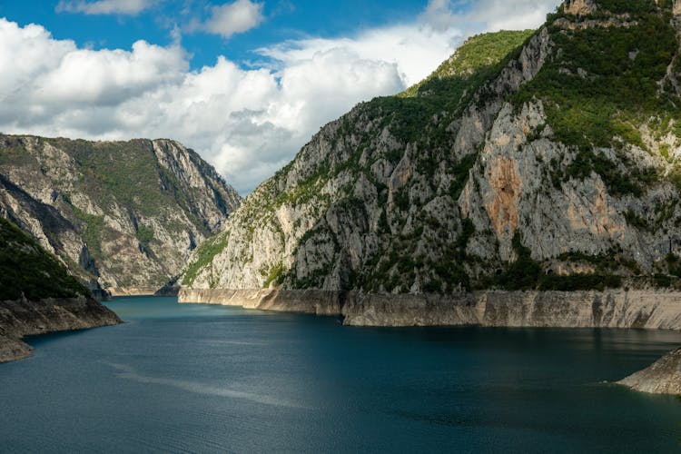 Aerial Photography Of Lake Piva