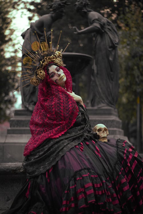dia de los muertos, 传统服装, 化妝 的 免费素材图片