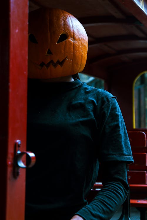 A Person Wearing Jack O Lantern