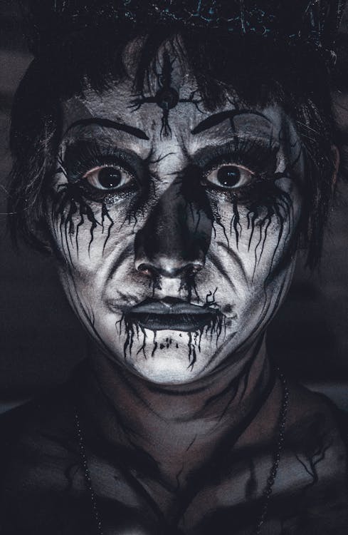 Free Woman in a Scary Halloween Makeup Stock Photo