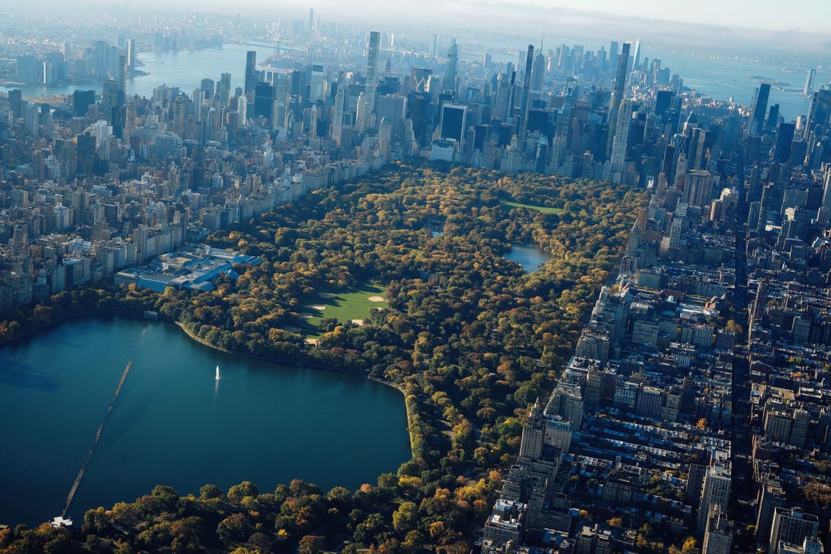 Aerial view of Central Park in New York City