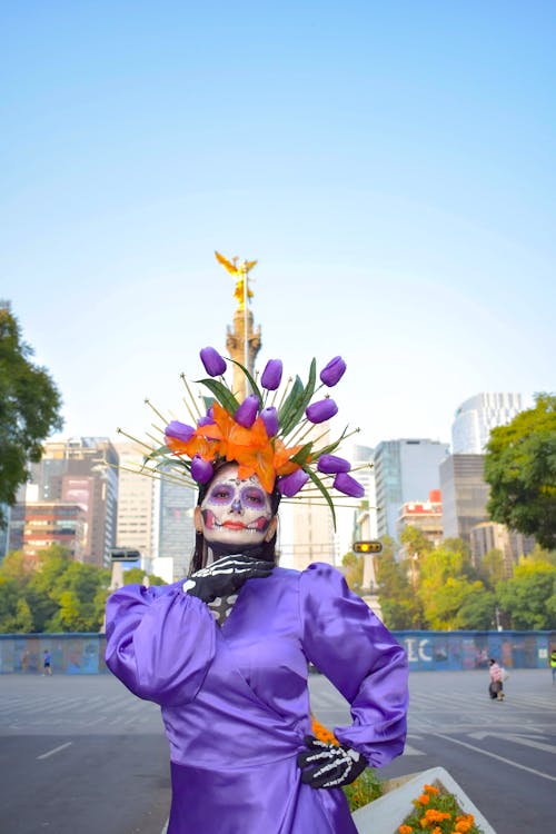 A Woman Wearing Halloween Costume