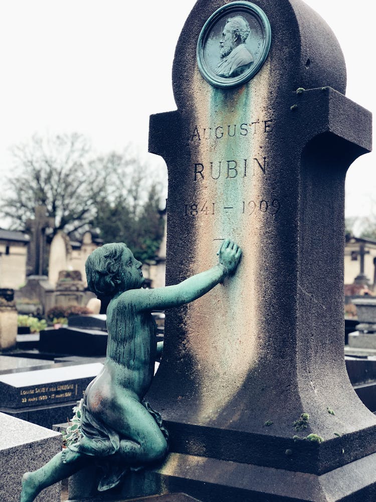 Close-up Of Auguste Eugene Rubin's Tombstone