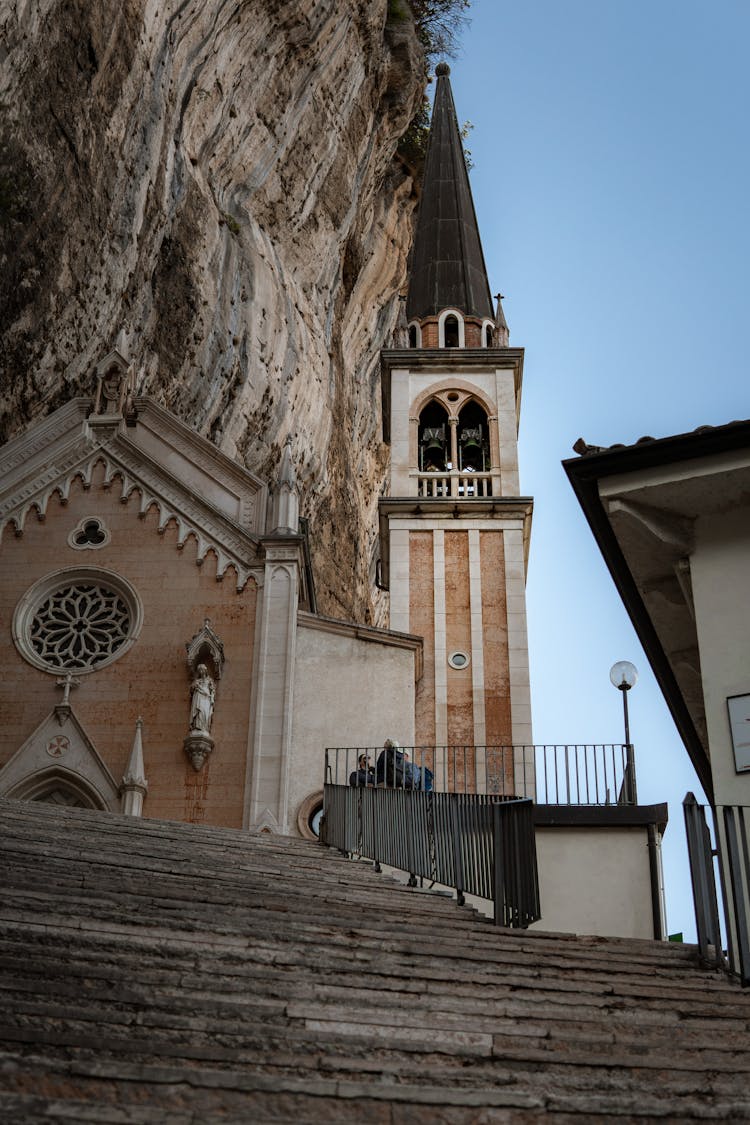 Staircase Toward A Church Building