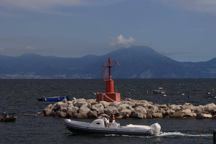 A Lateral Buoy On A Lake 