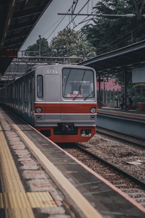 Metro Train Public Transportation on Railway