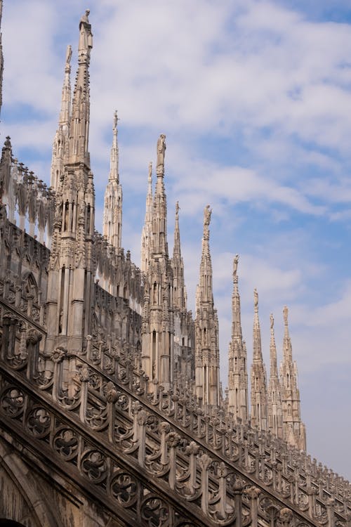 Architectural Details of the Gothic Milan Cathedral