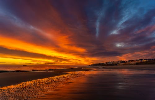 Immagine gratuita di bagnasciuga, bellezza, cielo drammatico