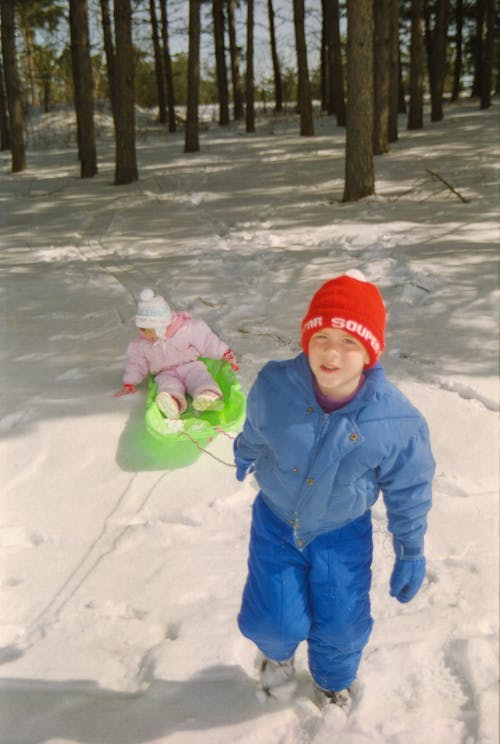 Kids Playing in the Snow