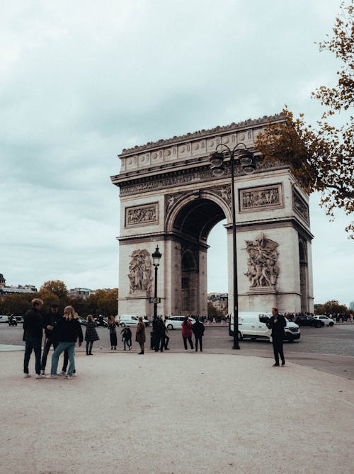 Free The Arc De Triomphe in Paris Stock Photo