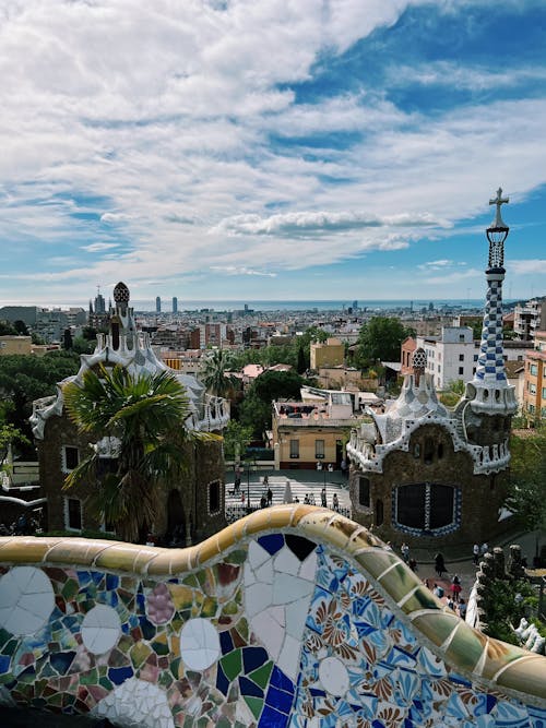 Cityscape of Barcelona from Park Guell