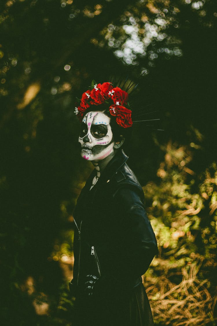 Woman In Catrina Costume