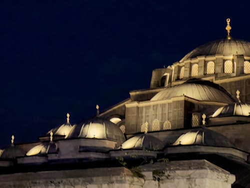 Suleymaniye Mosque in Turkey during Nighttime