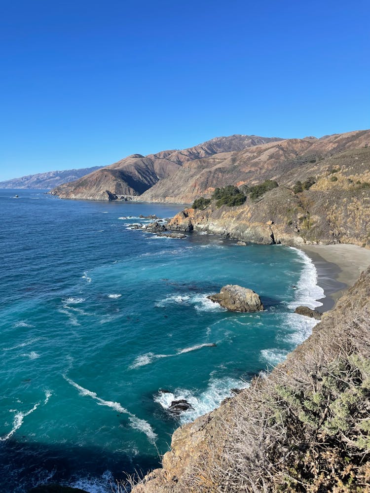 Aerial View Of The Big Sur Coast In California, USA