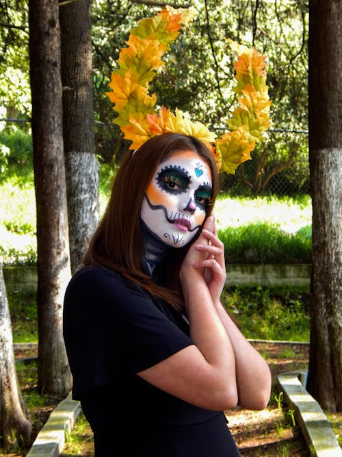 Photo of a Woman with Face Paint