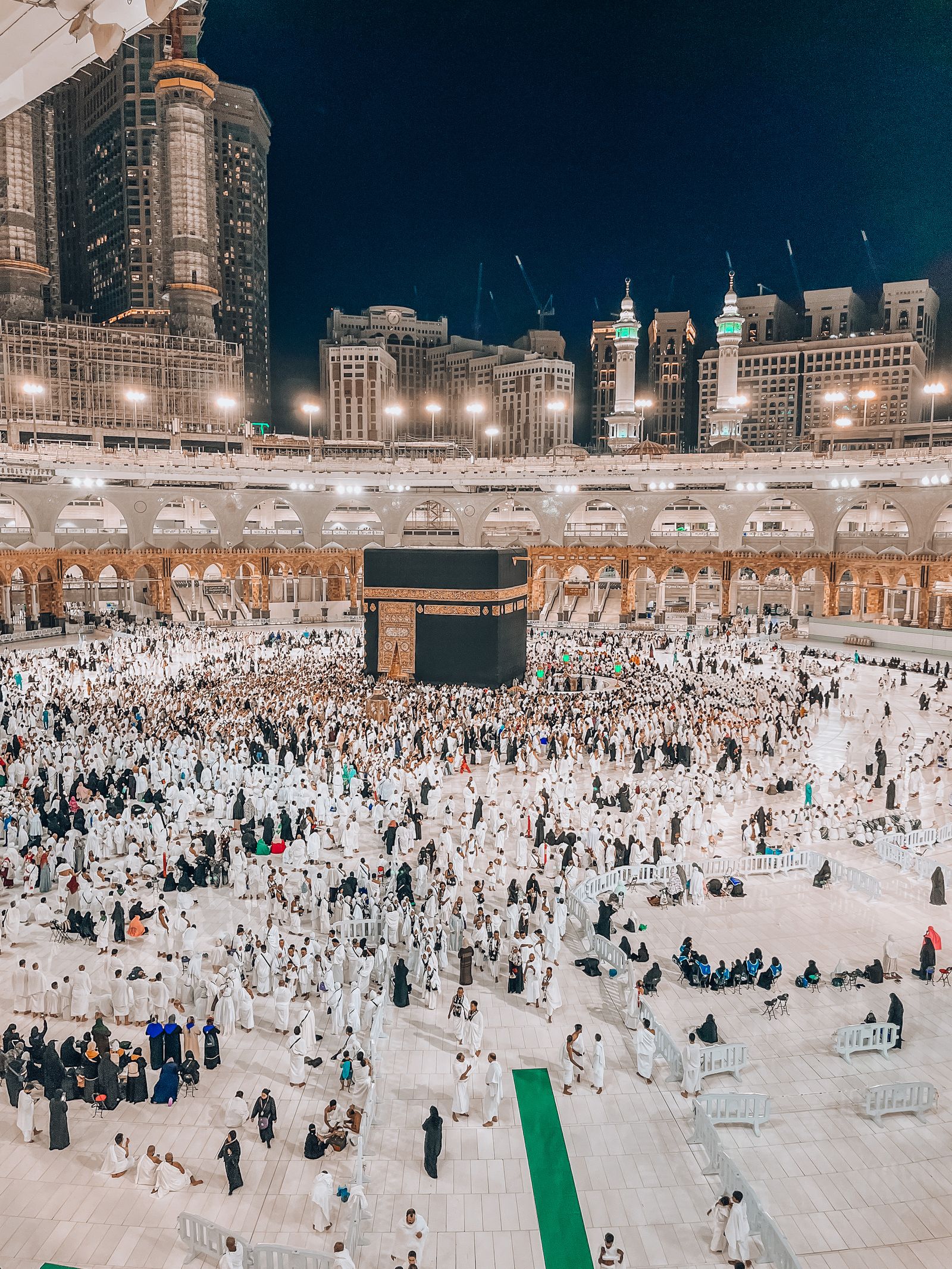 Pilgrims at the Holy Kaaba during Umrah