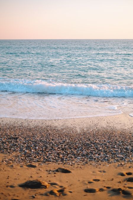 Golden-hour seashore