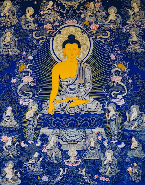 Buddha Thangka Painting on Textile
