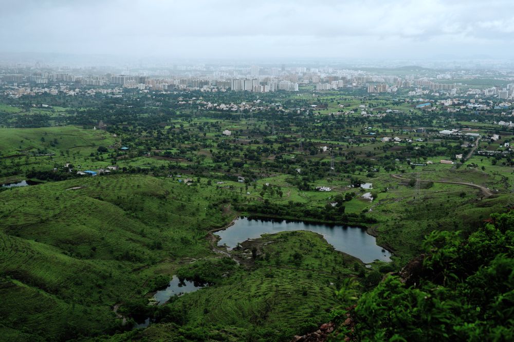 Aerial view of Pune, Maharashtra