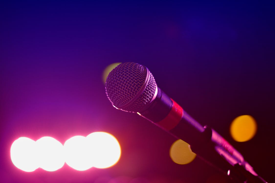 Gros Plan De La Photographie Du Microphone