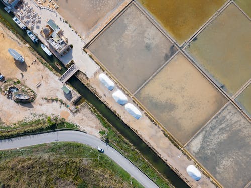 Fotos de stock gratuitas de distritos industriales, foto con dron, industrial