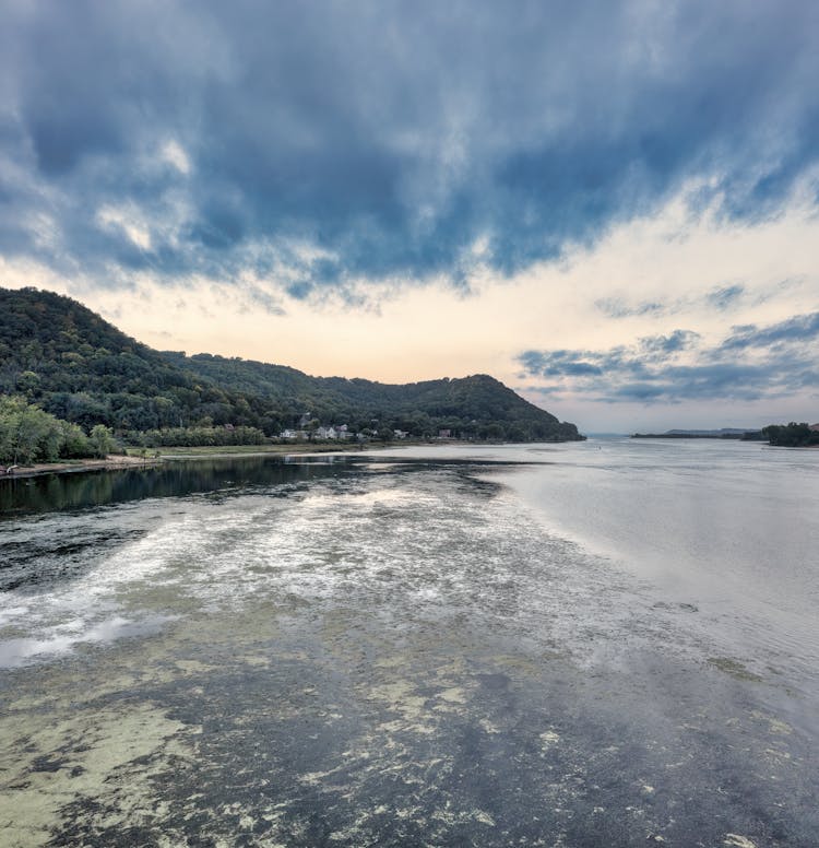 Panoramic View Of A Large River