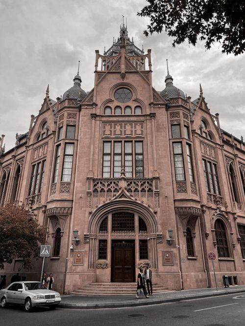 Free Stunning neo-gothic architecture in Baku showcasing intricate details and historic charm. Stock Photo