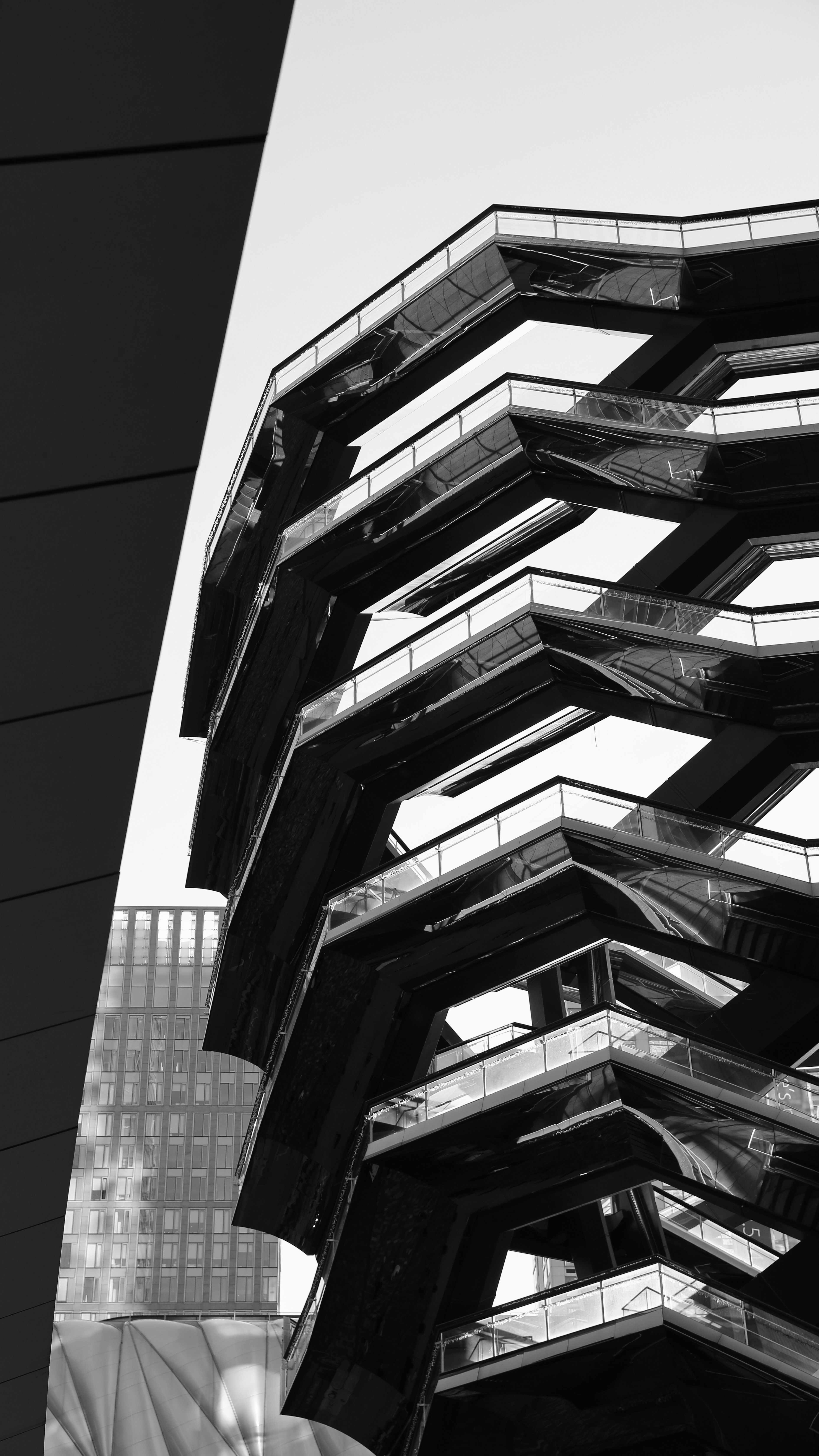 Grayscale Photography of High Rise Building with Glass Balconies · Free ...
