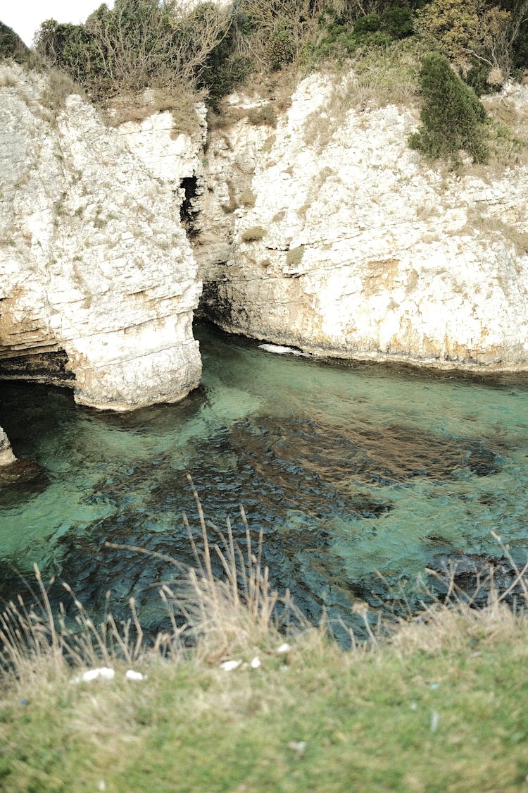 Water Near Cliff