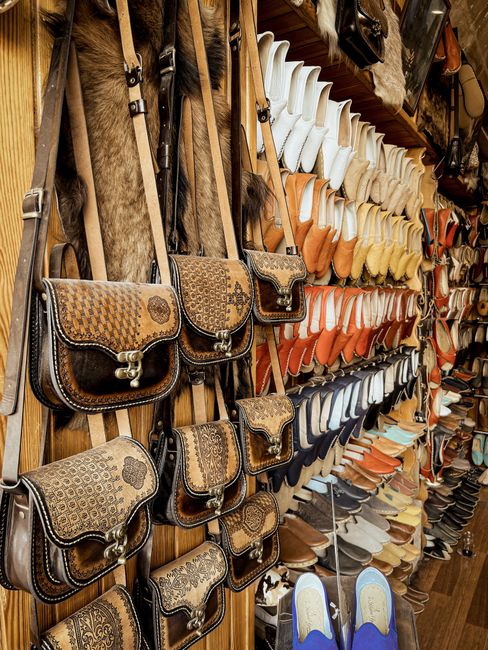 A vibrant collection of handcrafted leather handbags and shoes in a fashion boutique. - Common Mistakes to Avoid When Selecting a Handbag