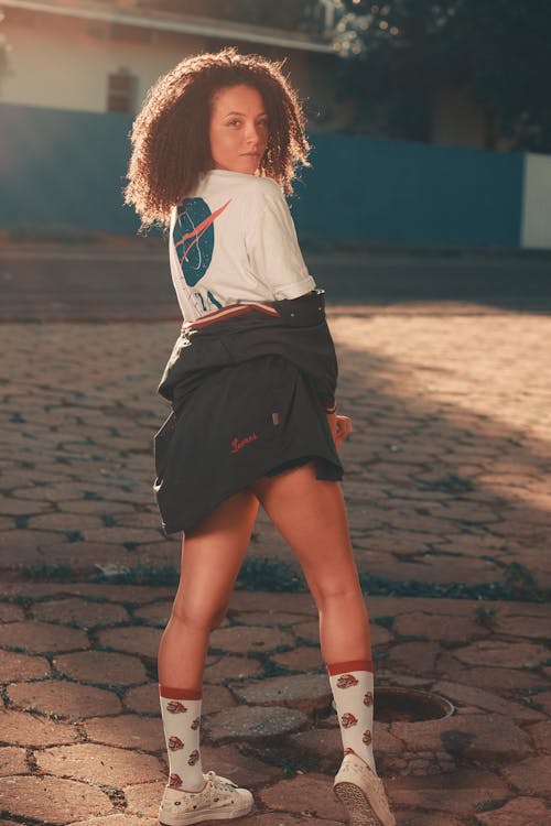 Woman Wearing a White Shirt