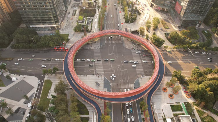 Aerial Photography Of The Jiaozi Ring Of Chengdu In China