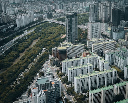 Foto d'estoc gratuïta de arbres, arquitectura moderna, centre de la ciutat