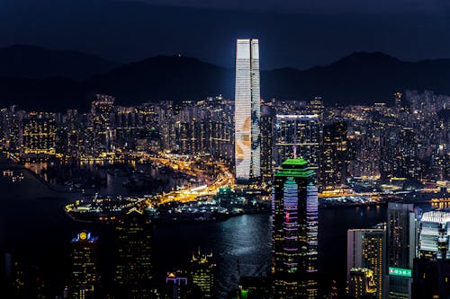 White and Gray High Rise Building at Night