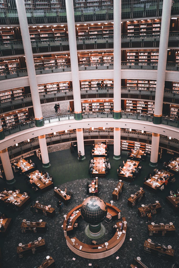 Interior Of Turkey's Presidential Library In High Angle Photography