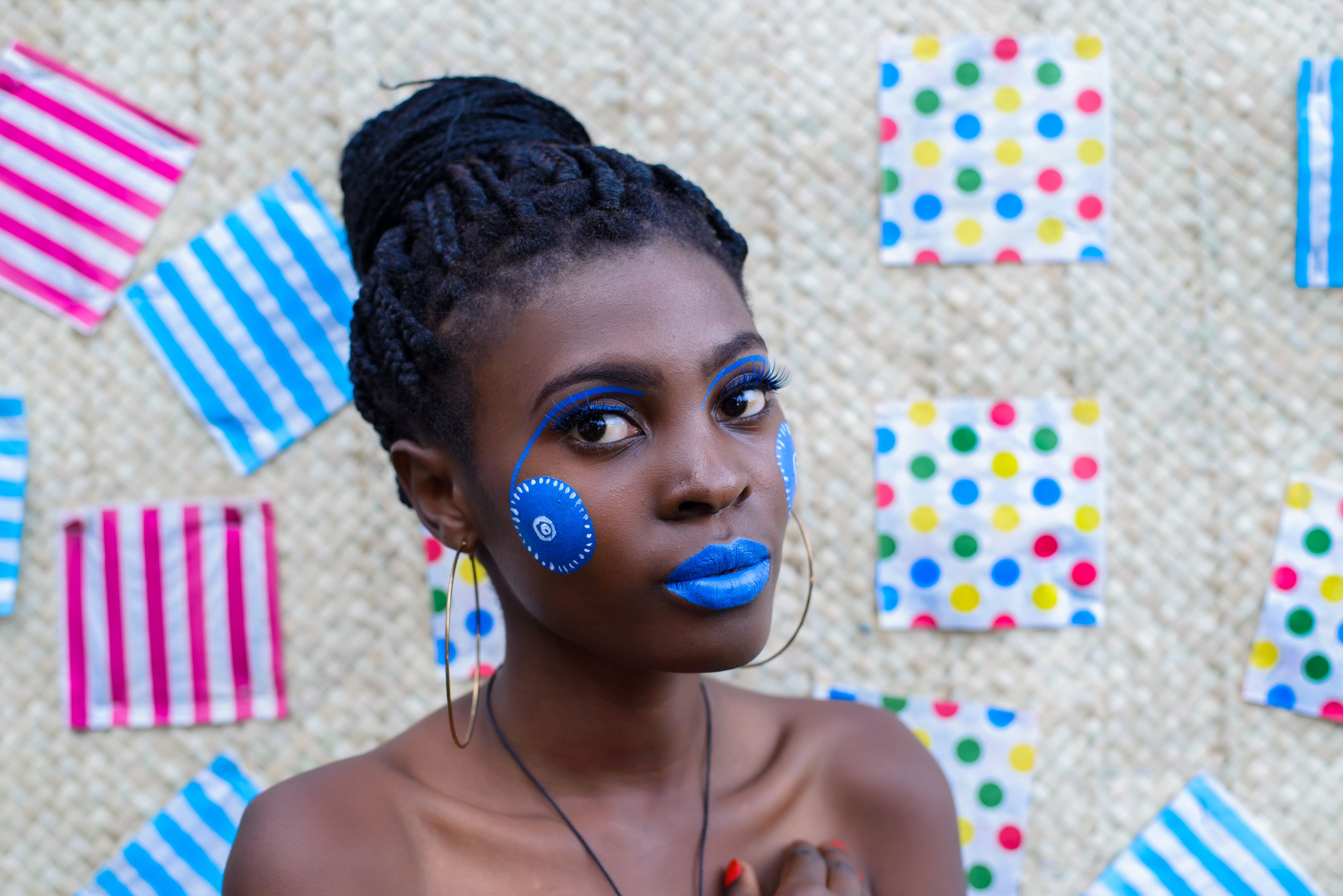 Woman With Blue Lipstick