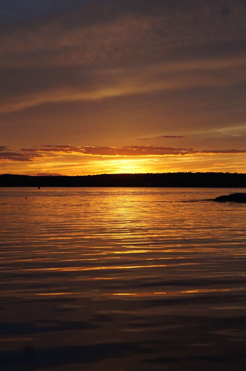 Gratis lagerfoto af appelsin, atlanterhavet, dramatisk himmel