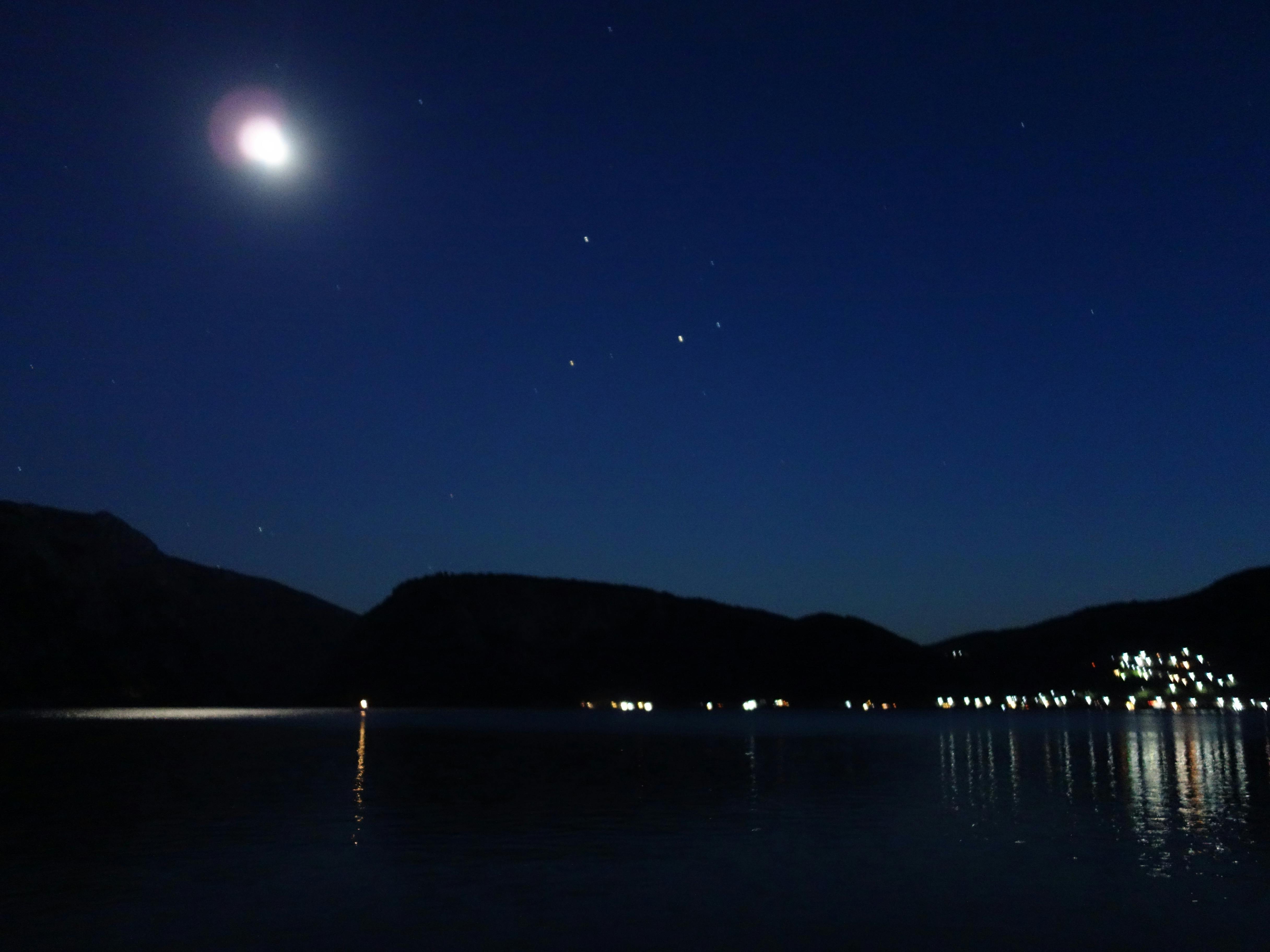 有关多瑙河 夜空 月亮的免费素材图片