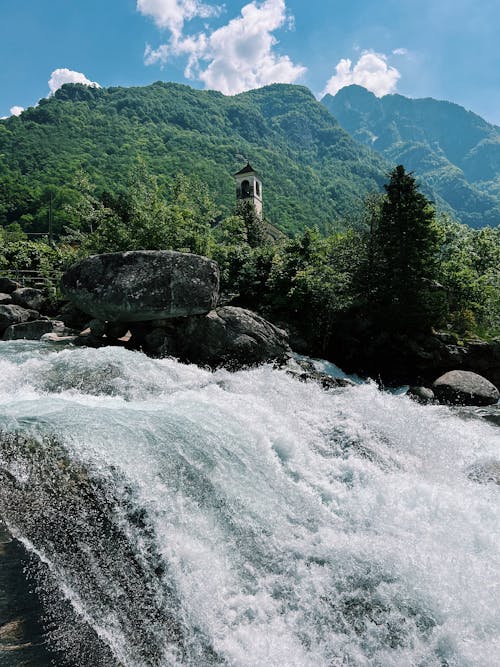 Stream in Valle Verzasca in Switzerland