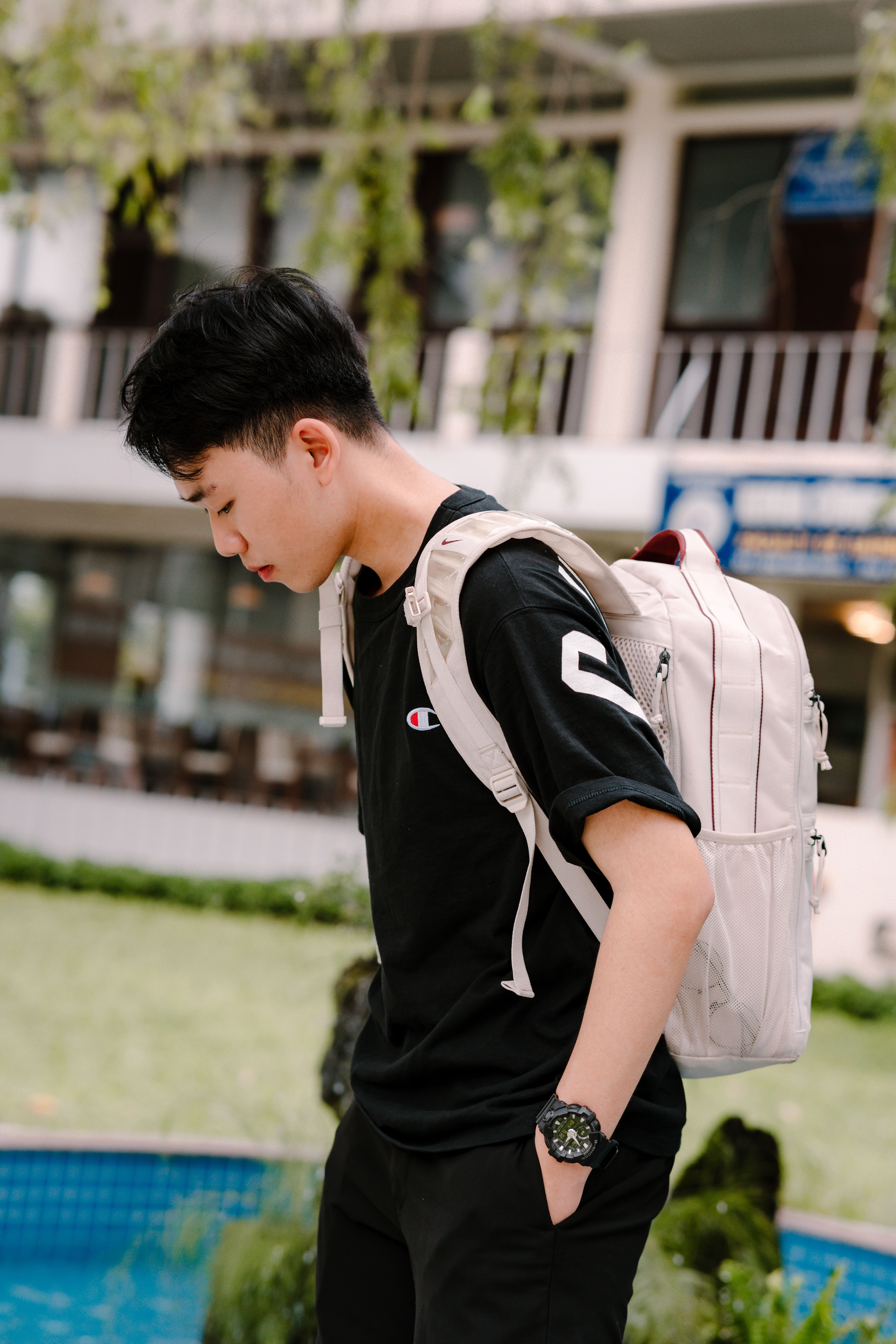 Boy with Backpack · Free Stock Photo