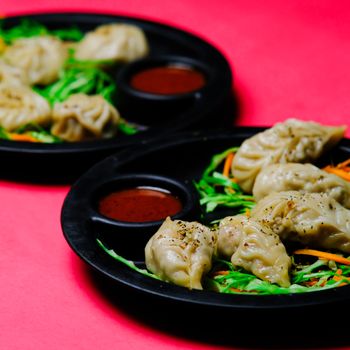 Chinese Dumplings Jiaozi steaming
