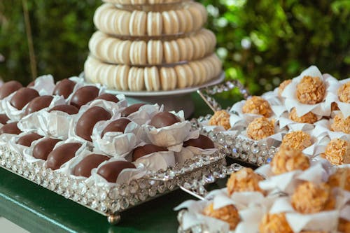 Close-up of Desserts on a Table 