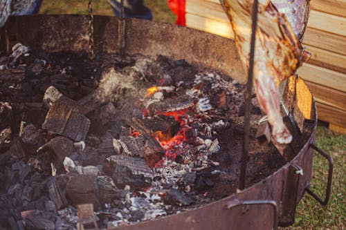 Foto profissional grátis de cinza-escuro, fogo de chão, lareira