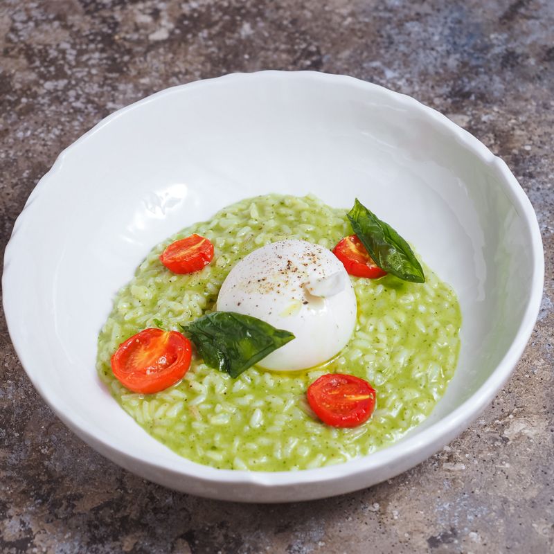 Italian Green Herb Garlic Confit Rice