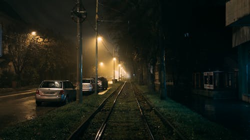 Free stock photo of after rain, at night, fog