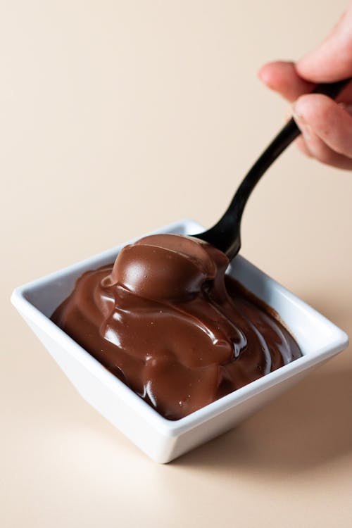 Gratis stockfoto met chocolade, chocoladepudding, detailopname