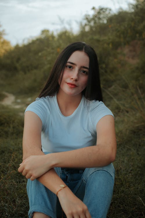 Portrait of Woman Wearing Casual Clothing